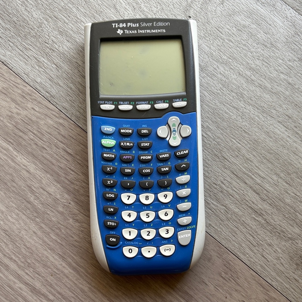 Texas Instruments TI-84 Plus Silver Edition in Blue and Silver